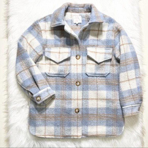 SOLD-Gianni Bini Plaid Flannel Shacket Grandpa Jacket - Picture 8 of 11